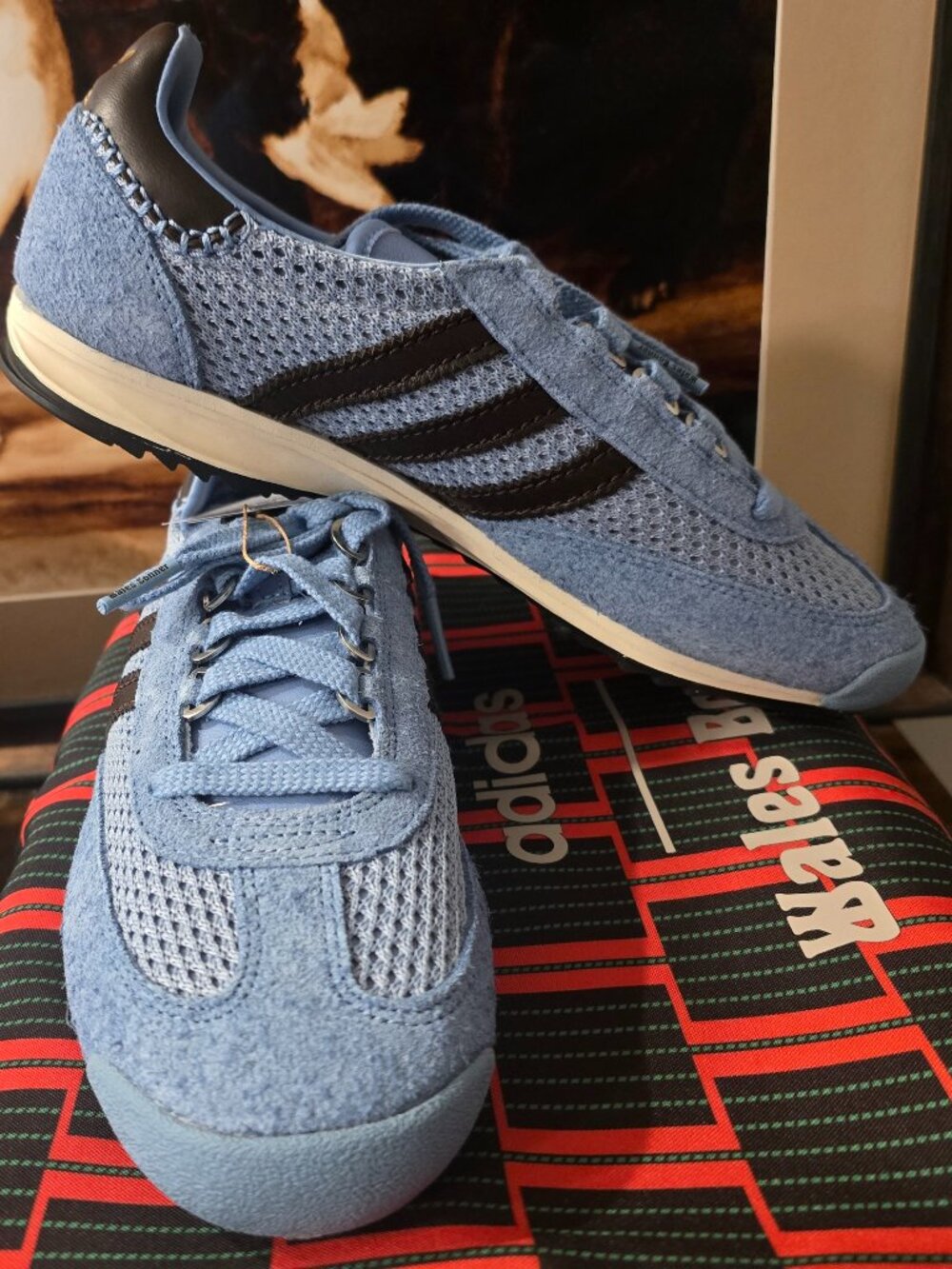 adidas Wales Bonner SL 76 Ash Blue Suede/Mesh Low Top Sneakers IH3262 Men's 10